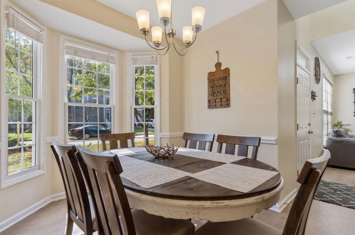 Kitchen table in dining room